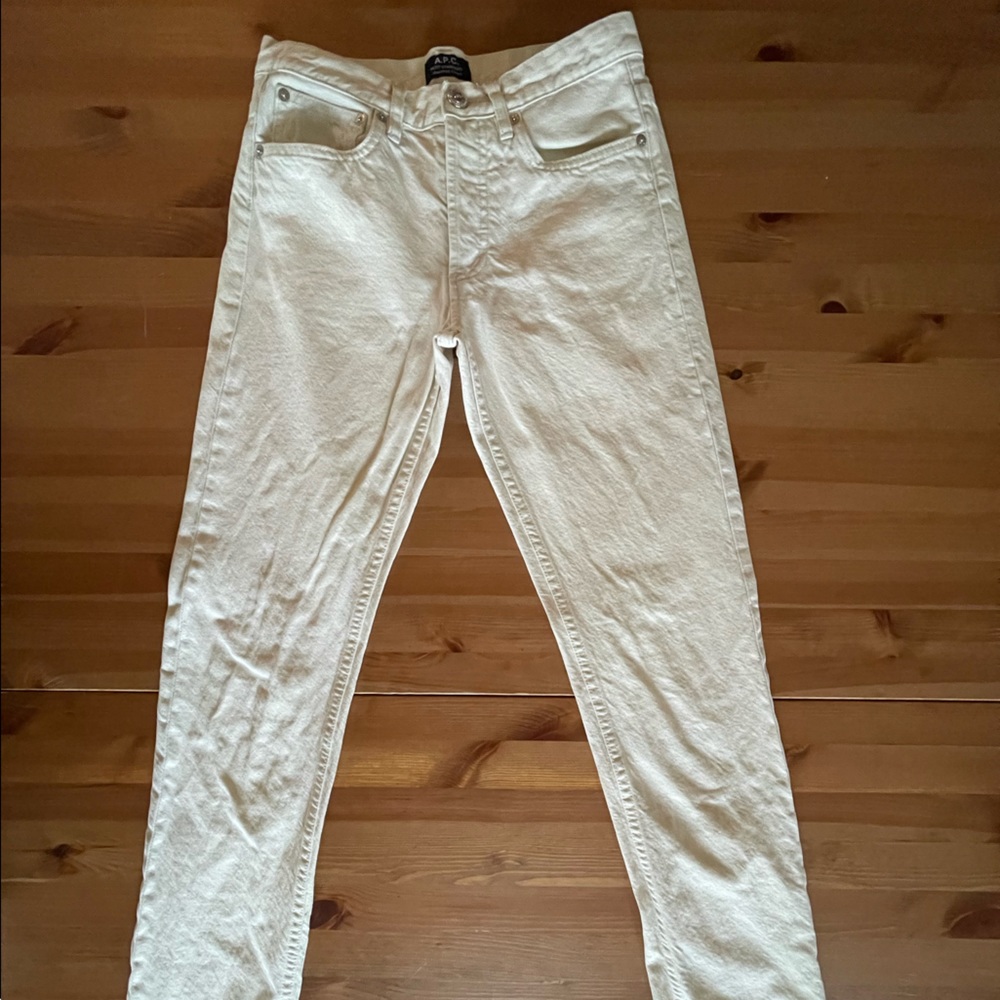 APC Petit Standard cream jeans, size 27